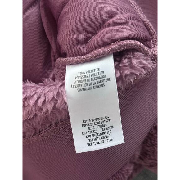 SPYDER new Bailey purple pink faux sherpa fluffy cozy Bailey full zip jacket - Picture 3 of 9